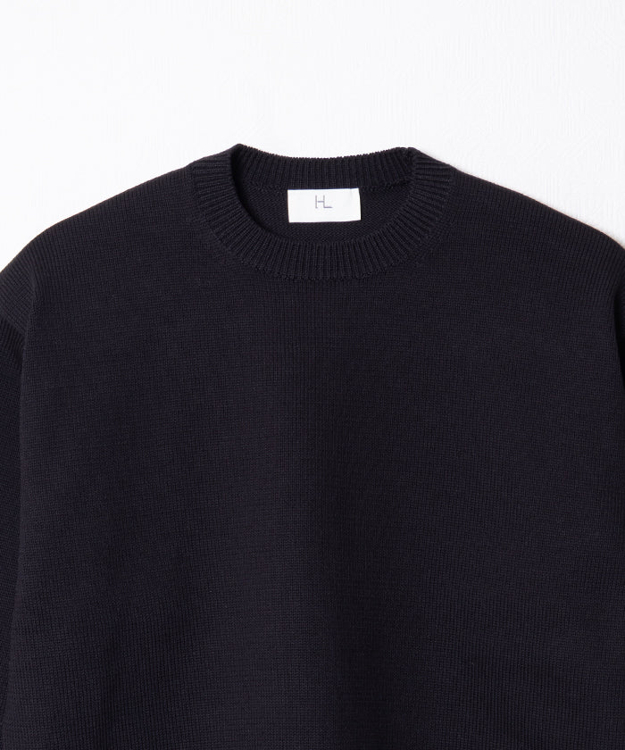 【HERILL】COTTONCODE PULLOVER - BLACK / ヘリル コットンコード プルオーバー クルーネック コットンニットセーター 2026SS 2026春夏 正規取扱店 神奈川 鎌倉 オンラインショップ 通販