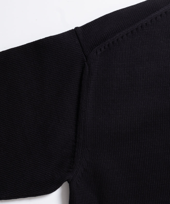 【HERILL】COTTONCODE PULLOVER - BLACK / ヘリル コットンコード プルオーバー クルーネック コットンニットセーター 2026SS 2026春夏 正規取扱店 神奈川 鎌倉 オンラインショップ 通販