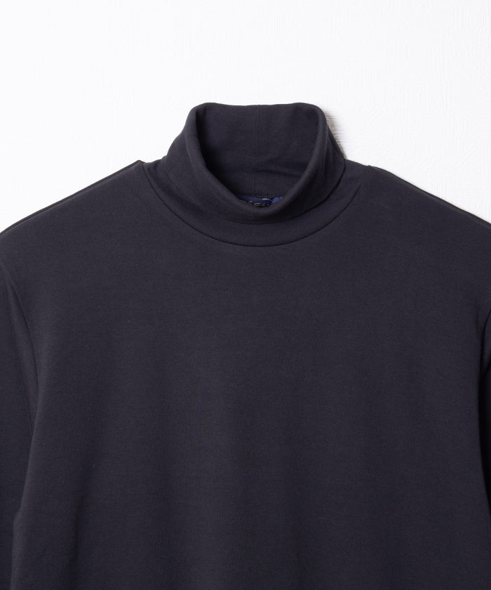 COTTON PLAIN TURTLENECK - BLACK