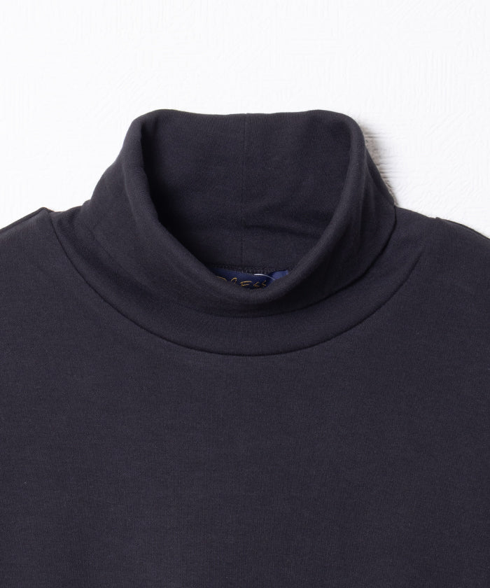 COTTON PLAIN TURTLENECK - BLACK
