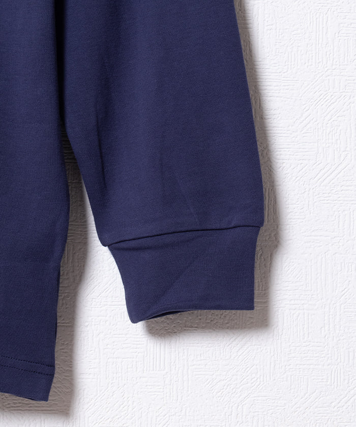 COTTON PLAIN TURTLENECK - NAVY