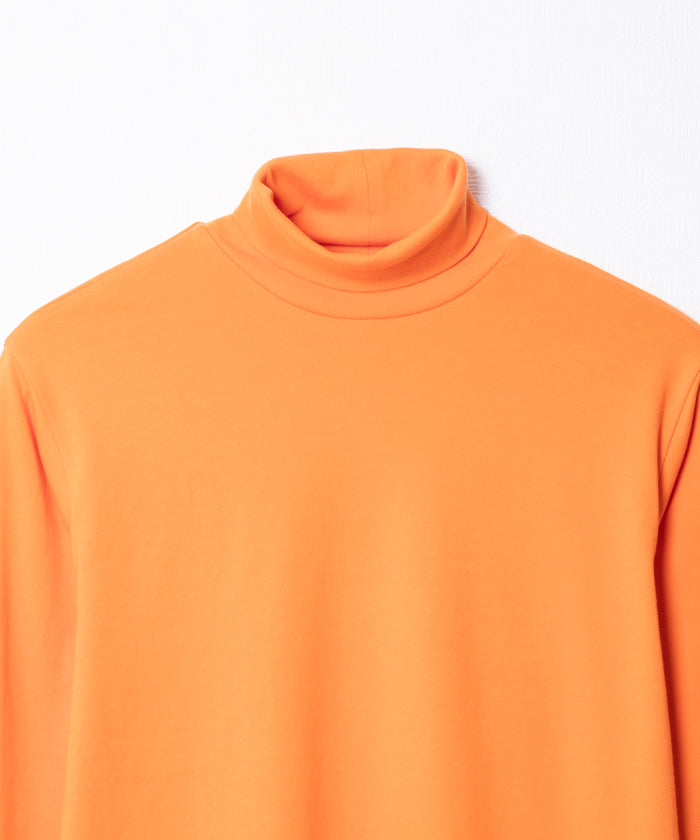 COTTON PLAIN TURTLENECK - ORANGE