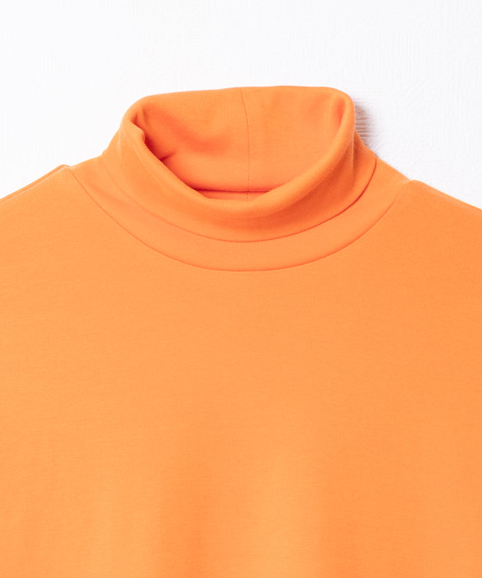 COTTON PLAIN TURTLENECK - ORANGE