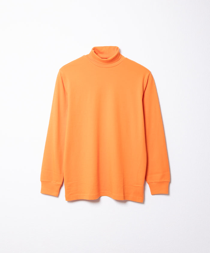 COTTON PLAIN TURTLENECK - ORANGE