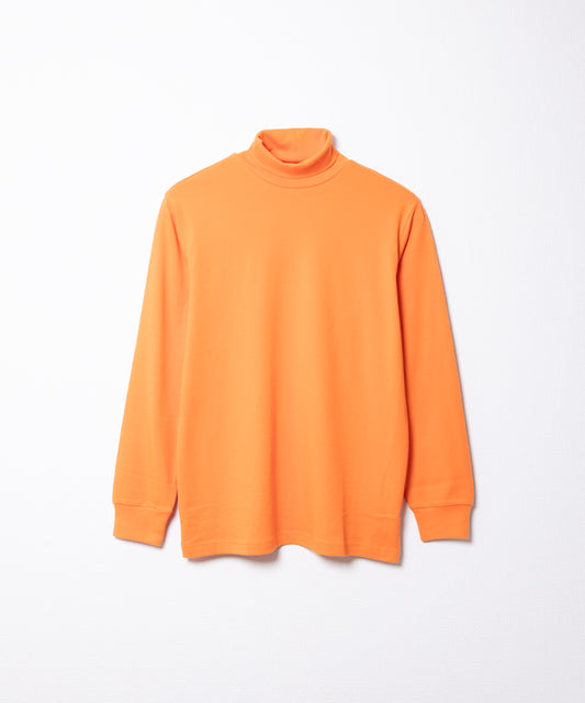 COTTON PLAIN TURTLENECK - ORANGE