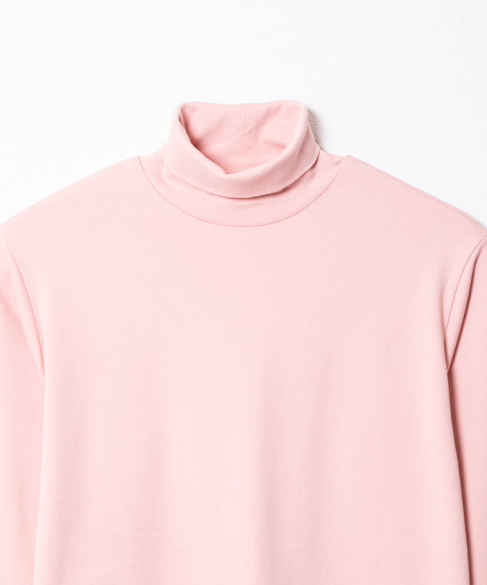 COTTON PLAIN TURTLENECK - PINK