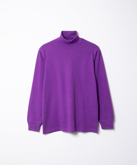COTTON PLAIN TURTLENECK - PURPLE