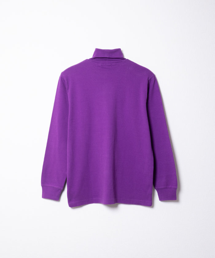 COTTON PLAIN TURTLENECK - PURPLE