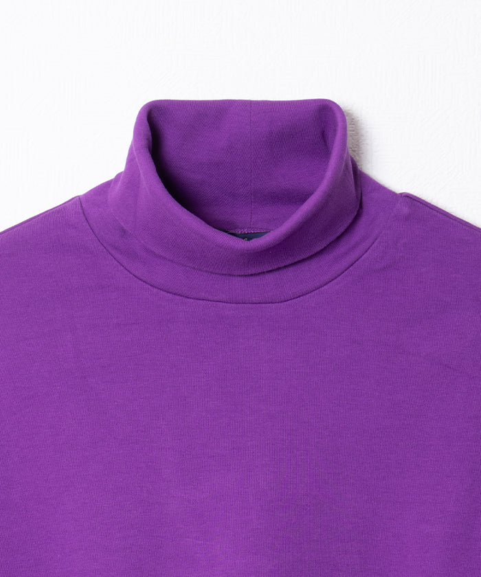 COTTON PLAIN TURTLENECK - PURPLE