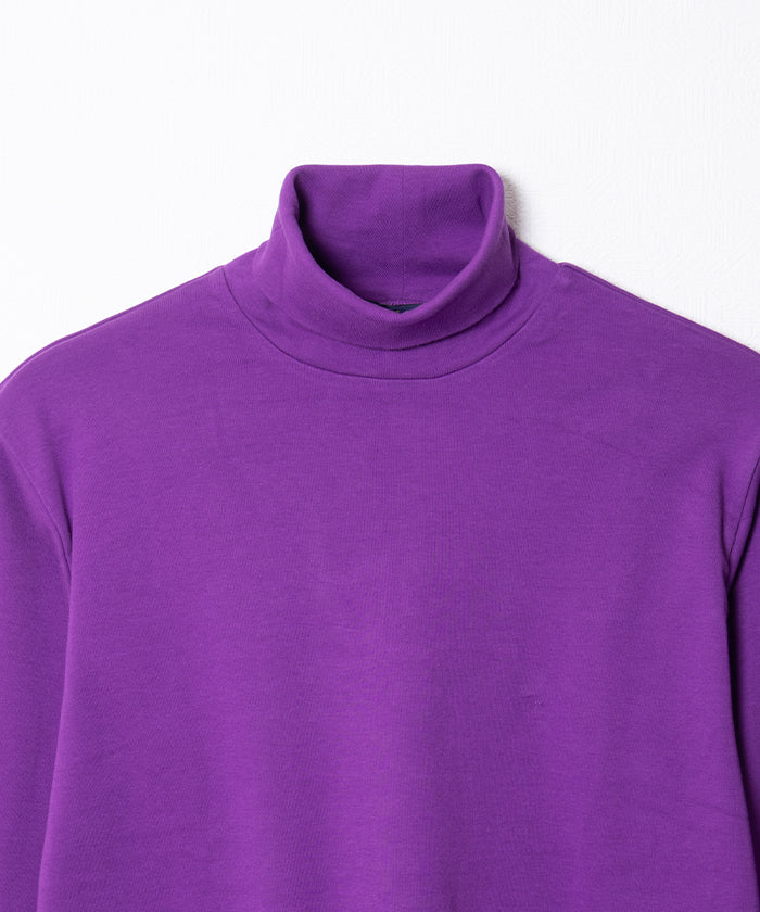 COTTON PLAIN TURTLENECK - PURPLE