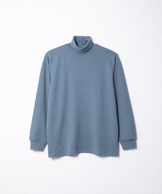 COTTON PLAIN TURTLENECK - SAGE GREEN