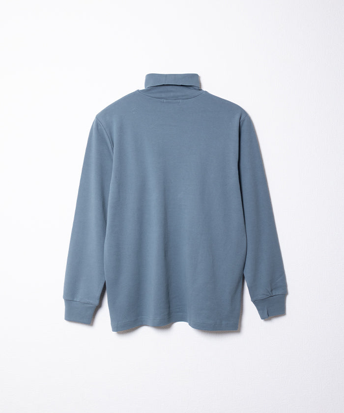 COTTON PLAIN TURTLENECK - SAGE GREEN