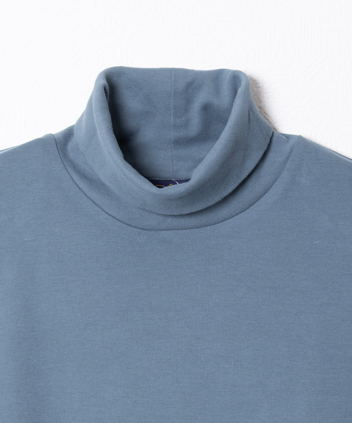 COTTON PLAIN TURTLENECK - SAGE GREEN