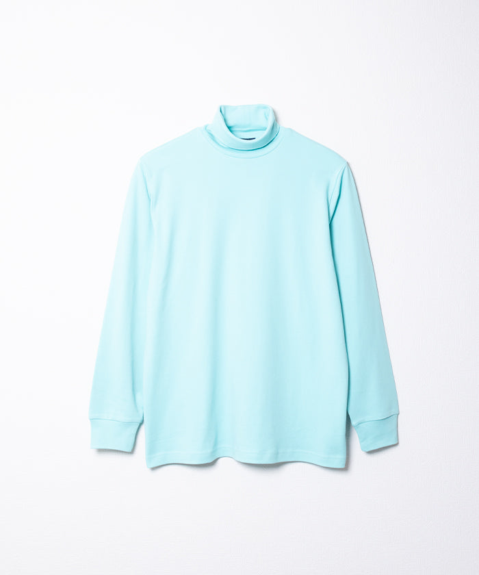 COTTON PLAIN TURTLENECK - TURQUOISE