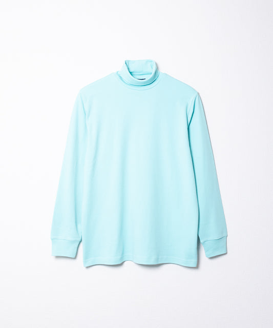 COTTON PLAIN TURTLENECK - TURQUOISE