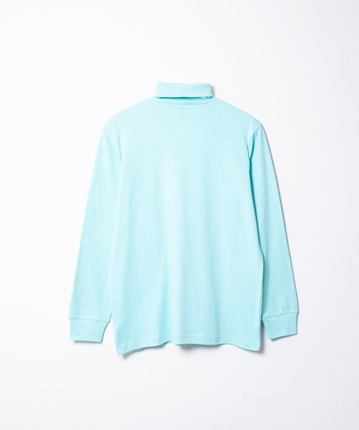 COTTON PLAIN TURTLENECK - TURQUOISE