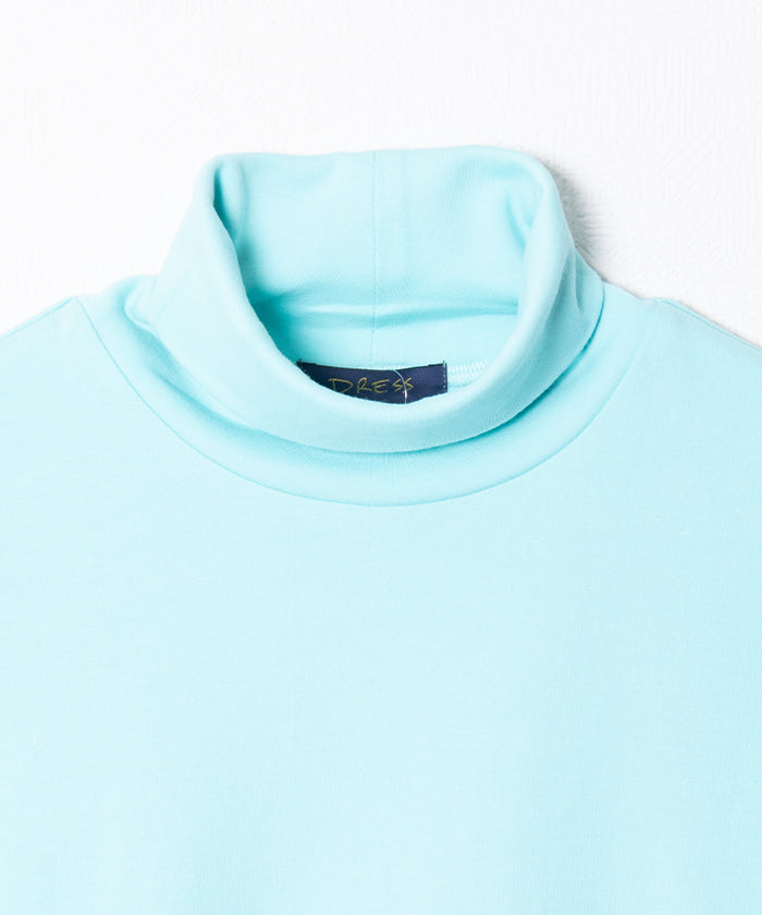 COTTON PLAIN TURTLENECK - TURQUOISE