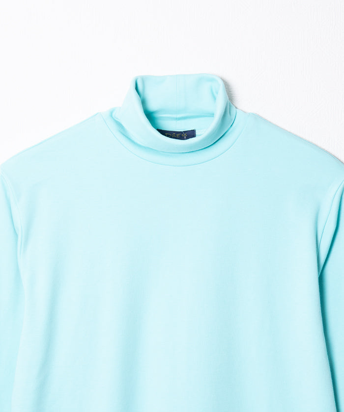 COTTON PLAIN TURTLENECK - TURQUOISE