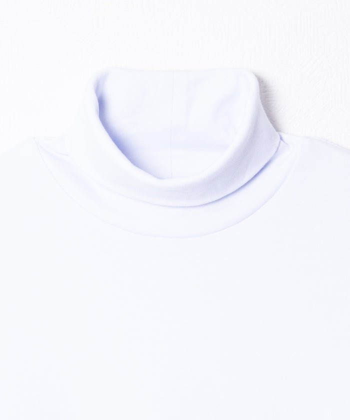 COTTON PLAIN TURTLENECK - WHITE