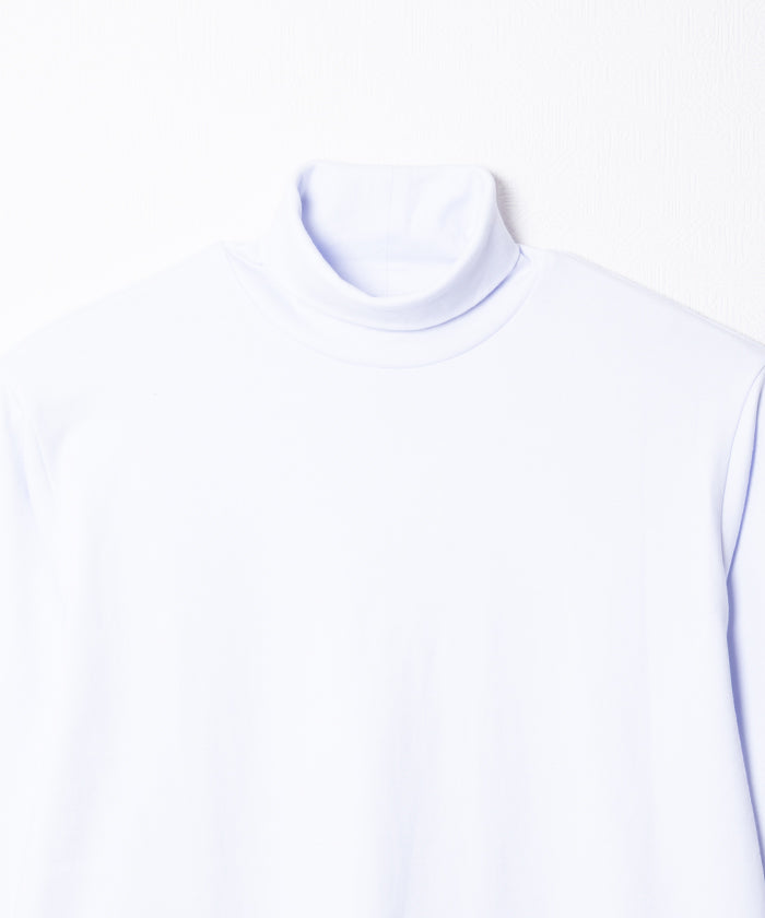 COTTON PLAIN TURTLENECK - WHITE