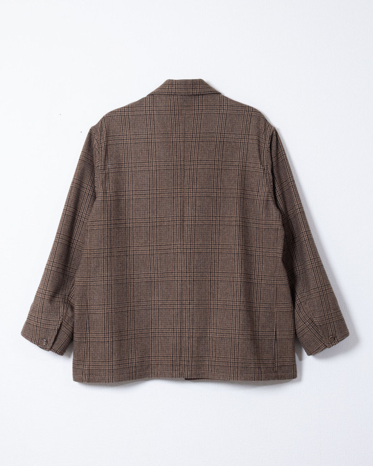 COVERALL JKT GLEN CHECK - BROWN