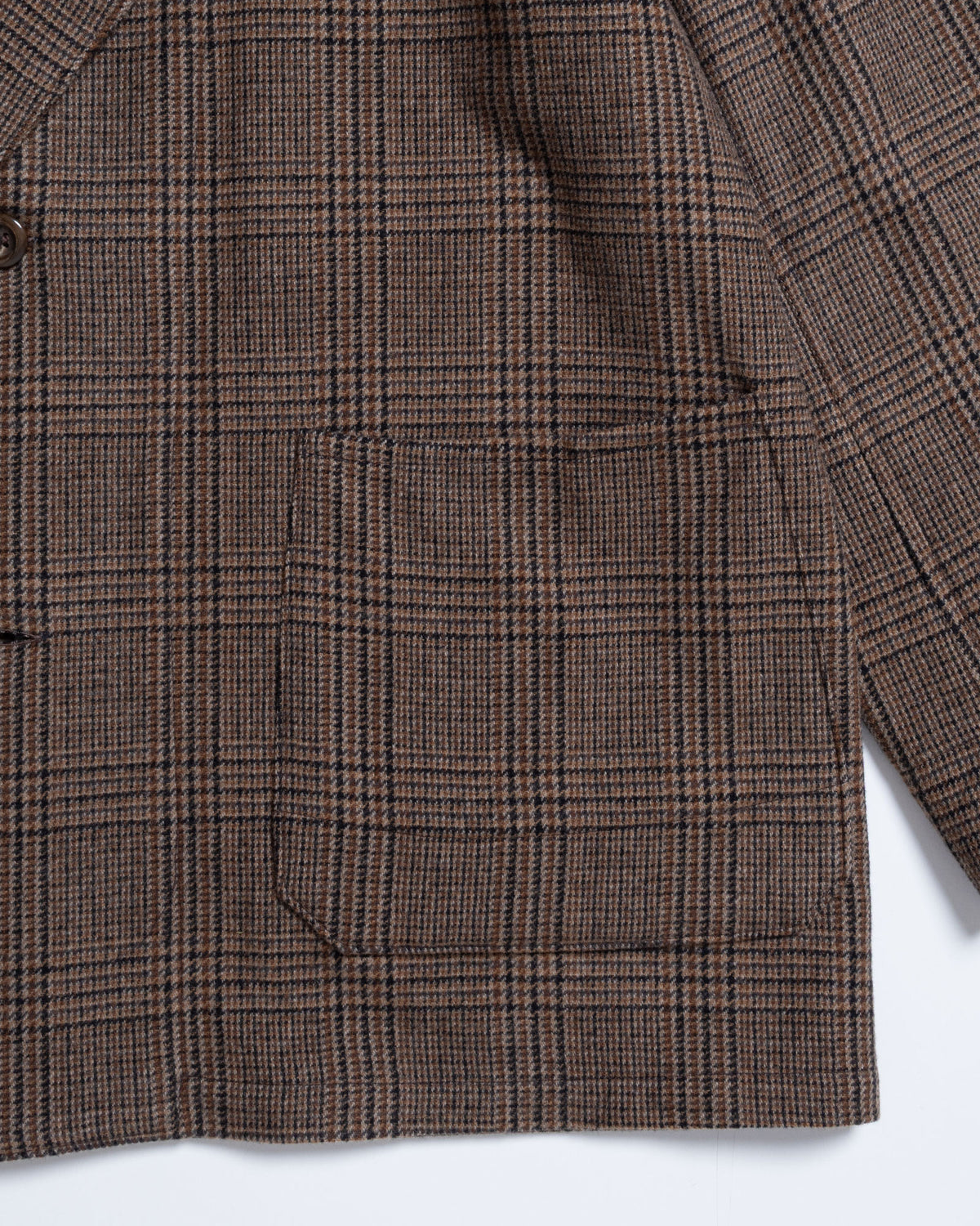 COVERALL JKT GLEN CHECK - BROWN
