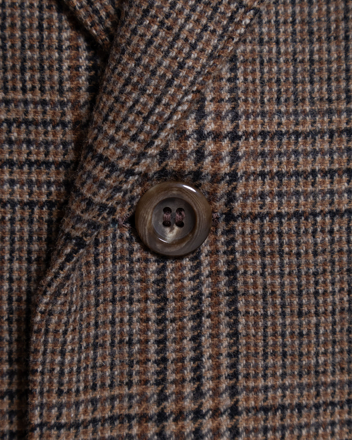 COVERALL JKT GLEN CHECK - BROWN