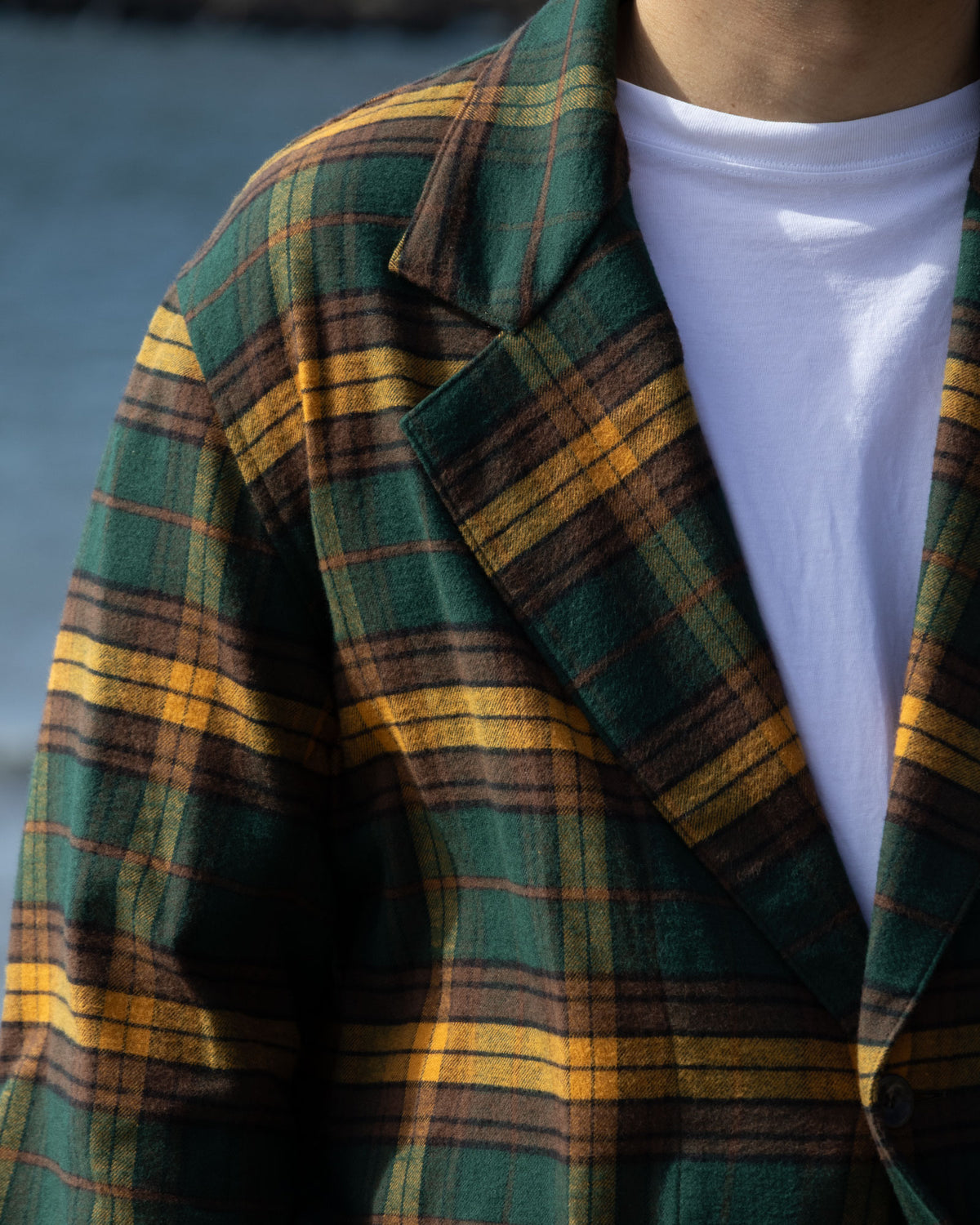 COVERALL JKT FLANNEL CHECK - GRN x YLW