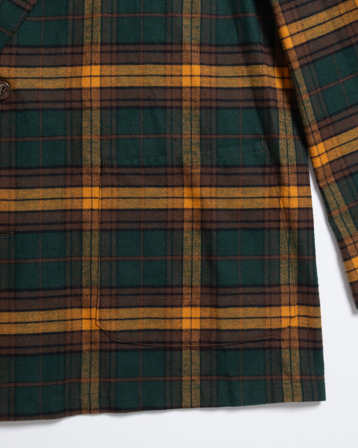 COVERALL JKT FLANNEL CHECK - GRN x YLW