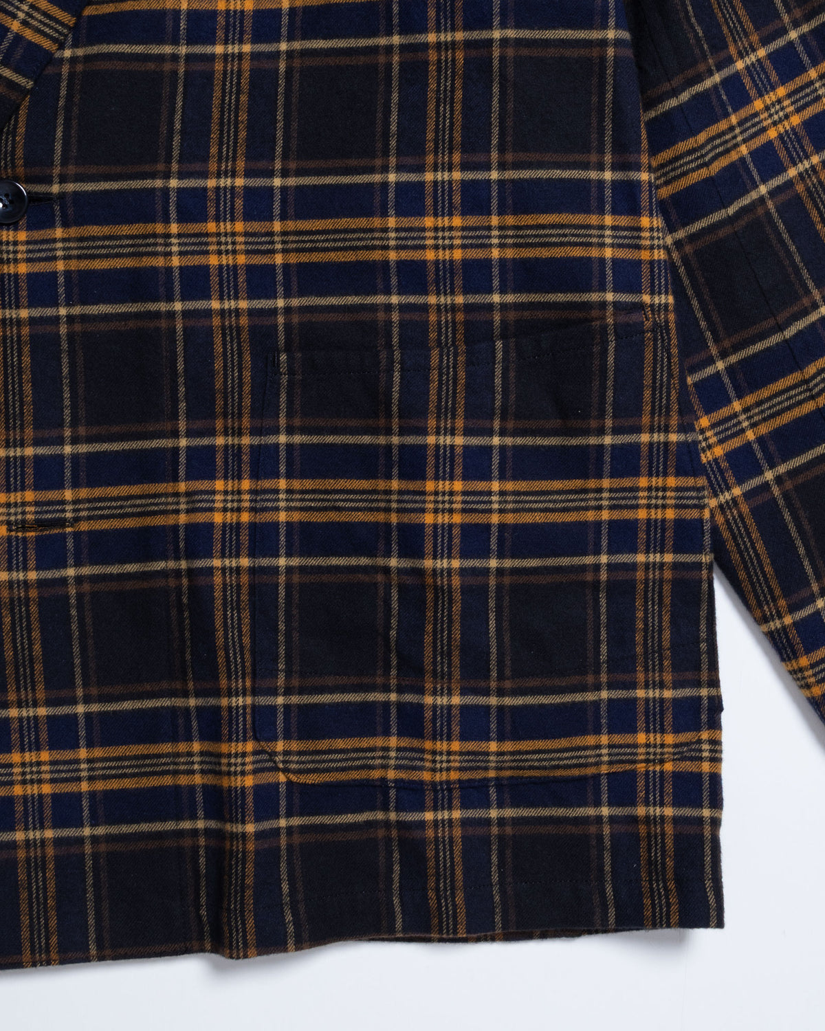 COVERALL JKT FLANNEL CHECK - NVY x YLW