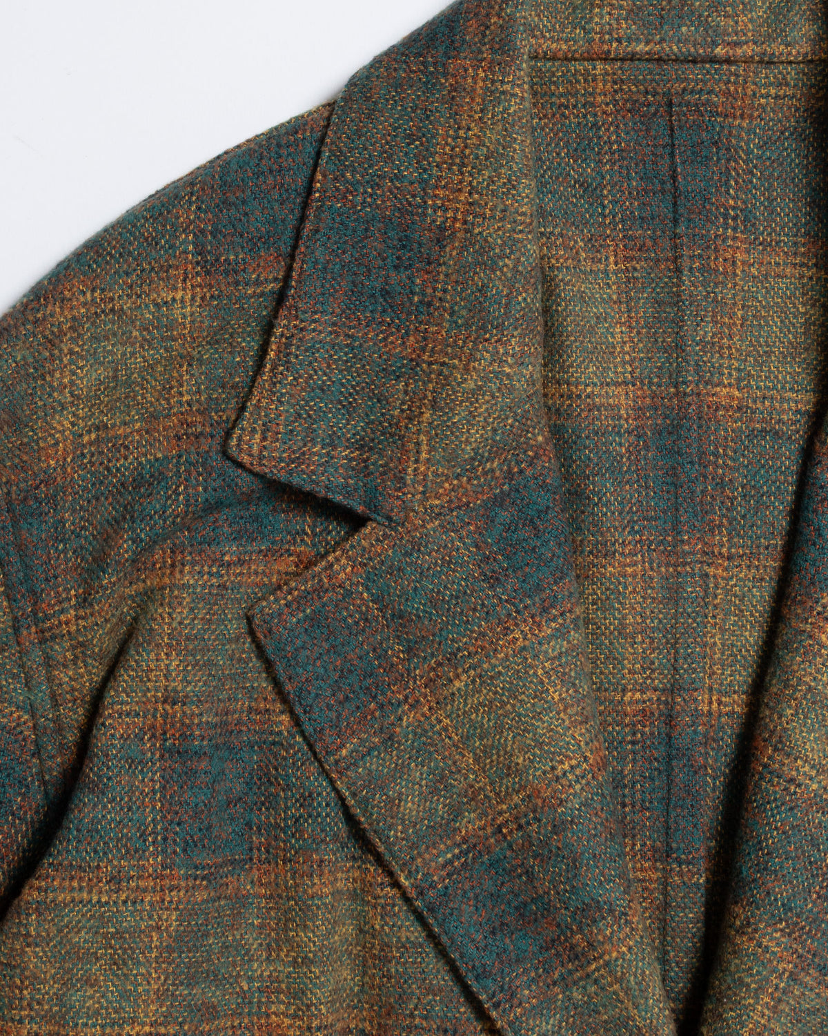 COVERALL JKT CHECK COTTON TWEED - GRN x YLW