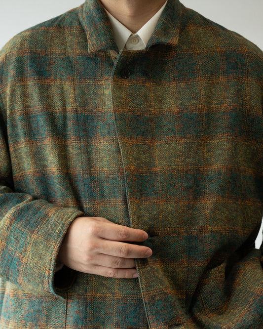 PELEMELE カバーオールジャケット GRN x YLW 着用画像