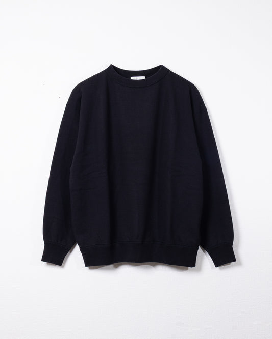 【HERILL】CREWNECK SWEATSHIRTS - BLACK / ヘリル クルーネック スウェットシャツ メンズ レディース 2026aw 2026秋冬 正規取扱店 神奈川 鎌倉 ARZACH KAMAKURA オンラインショップ 通販