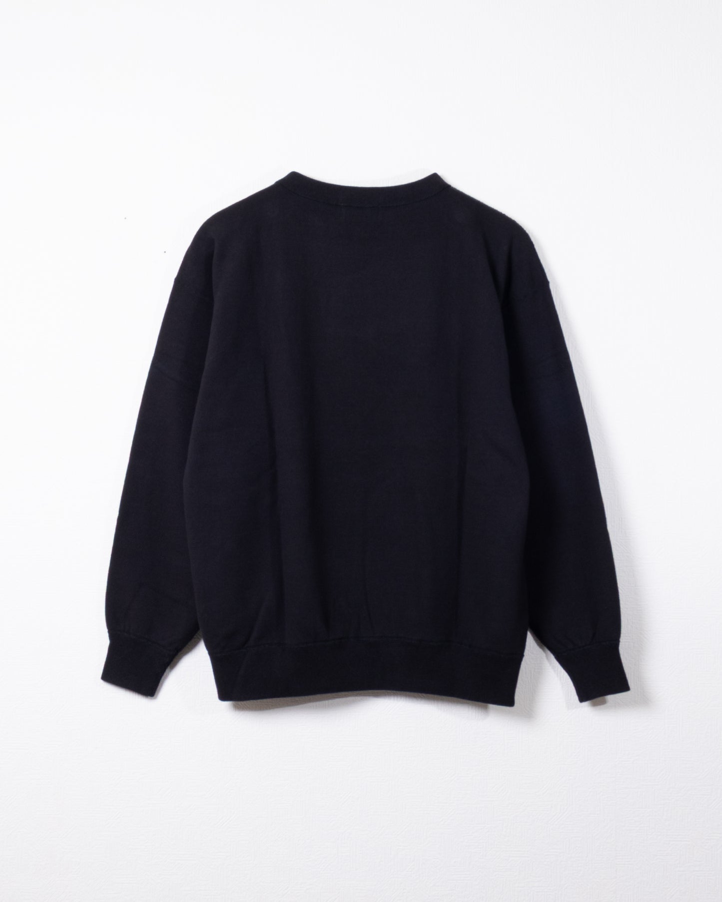 【HERILL】CREWNECK SWEATSHIRTS - BLACK / ヘリル クルーネック スウェットシャツ メンズ レディース 2026aw 2026秋冬 正規取扱店 神奈川 鎌倉 ARZACH KAMAKURA オンラインショップ 通販
