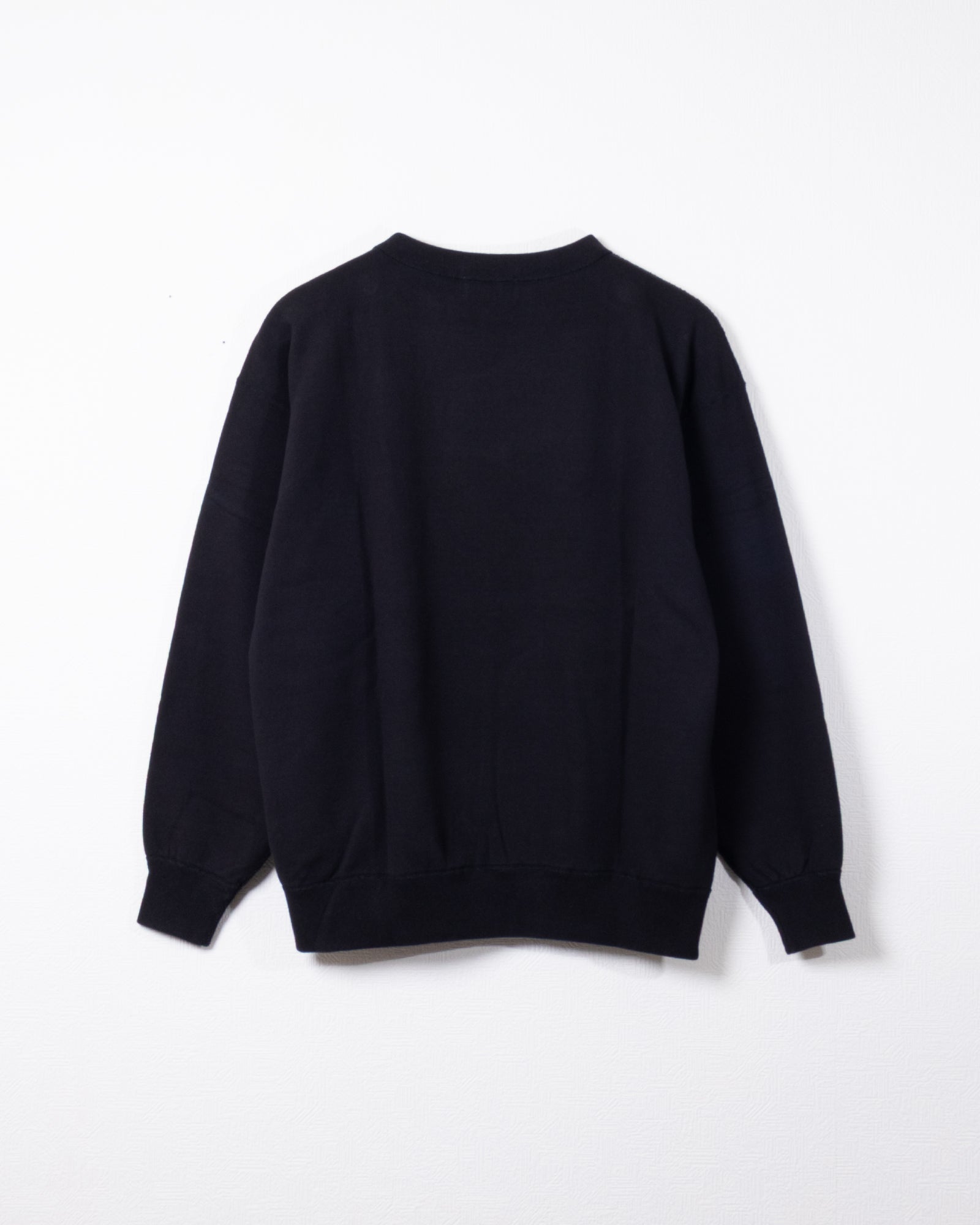 【HERILL】CREWNECK SWEATSHIRTS - BLACK / ヘリル クルーネック スウェットシャツ メンズ レディース 2026aw 2026秋冬 正規取扱店 神奈川 鎌倉 ARZACH KAMAKURA オンラインショップ 通販