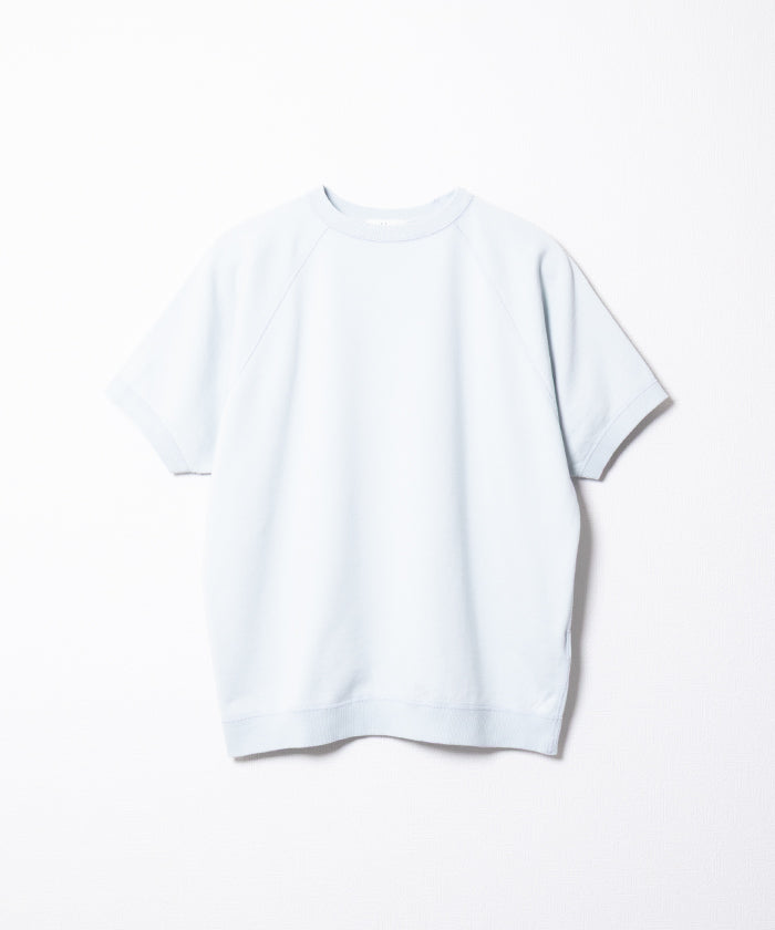 【HERILL】CREWNECK SWEATSHIRTS S/S - SAX / ヘリル クルーネック 半袖スウェットシャツ サックスブルー 2026ss 2026春夏 正規取扱店 神奈川 鎌倉 オンラインショップ 通販