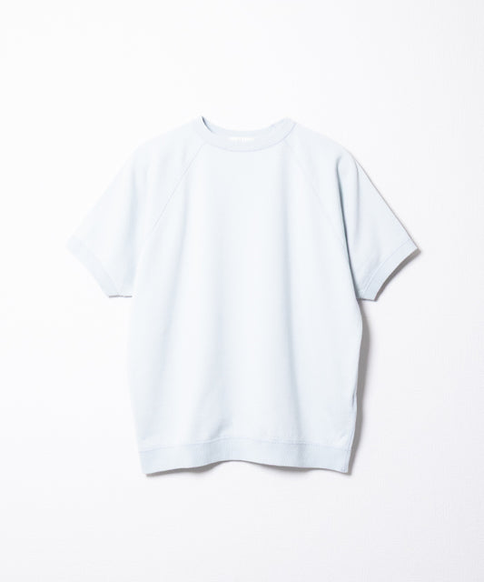 【HERILL】CREWNECK SWEATSHIRTS S/S - SAX / ヘリル クルーネック 半袖スウェットシャツ サックスブルー 2026ss 2026春夏 正規取扱店 神奈川 鎌倉 オンラインショップ 通販