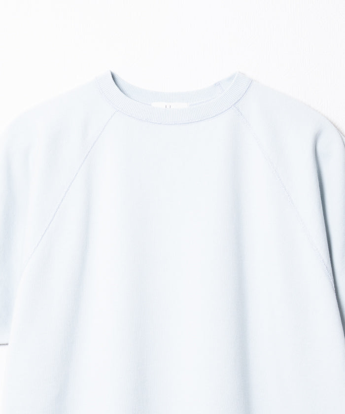 【HERILL】CREWNECK SWEATSHIRTS S/S - SAX / ヘリル クルーネック 半袖スウェットシャツ サックスブルー 2026ss 2026春夏 正規取扱店 神奈川 鎌倉 オンラインショップ 通販