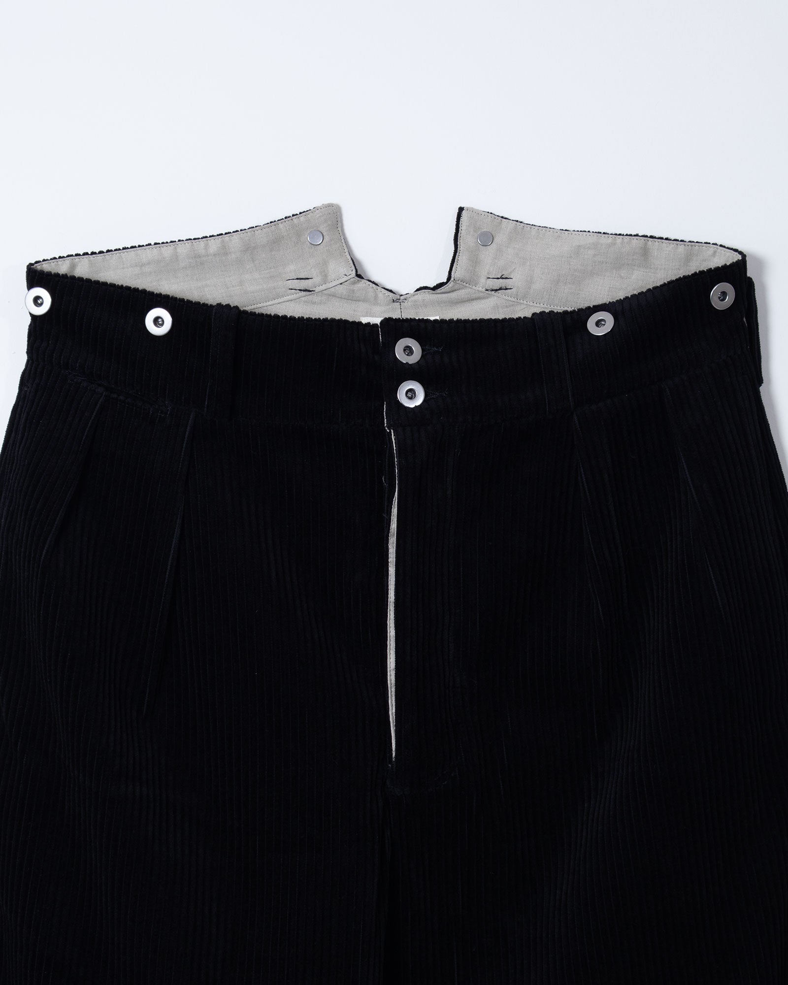 INTÉRIM DEADSTOCK WIDE CORDUROY BOURGERON 股下ディテール フレンチワーク