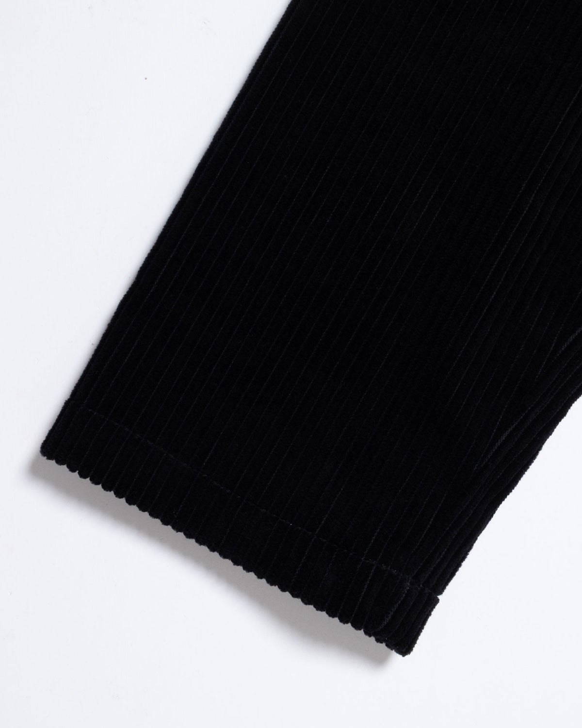 DEADSTOCK WIDE CORDUROY OPEN COLLAR OVER SHIRT JACKET - BLACK