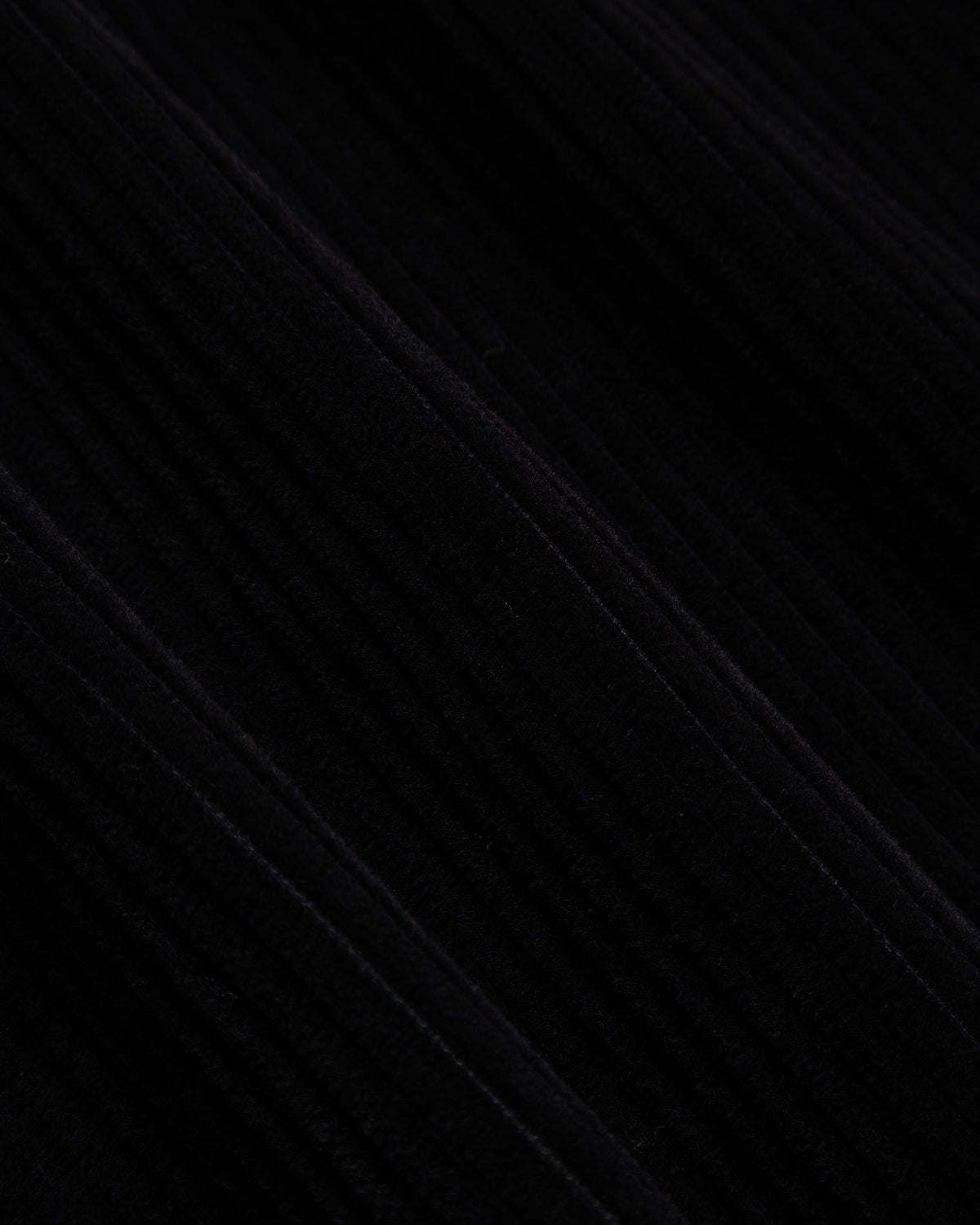 DEADSTOCK WIDE CORDUROY OPEN COLLAR OVER SHIRT JACKET - BLACK