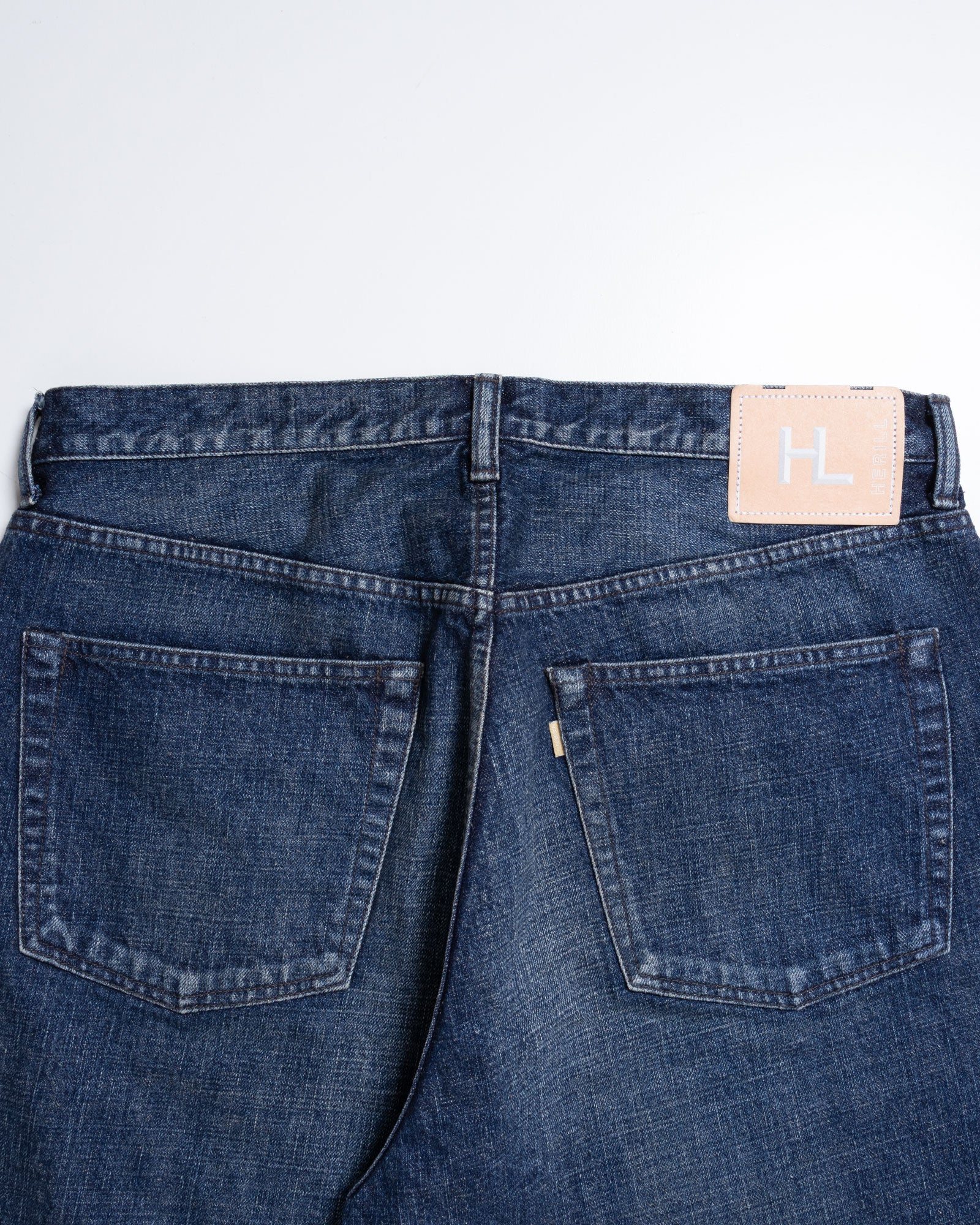 HERILL DENIM LOOSE PANTS VINTAGEWORN 裾 溜まり