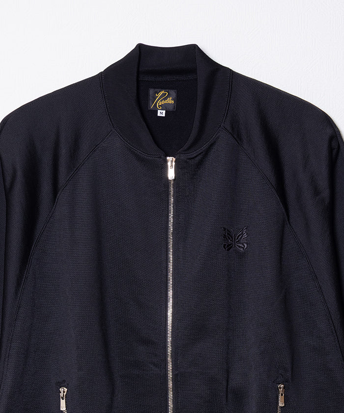 DOLMAN SLEEVE TRACK JACKET BRIGHT JERGEY - BLACK