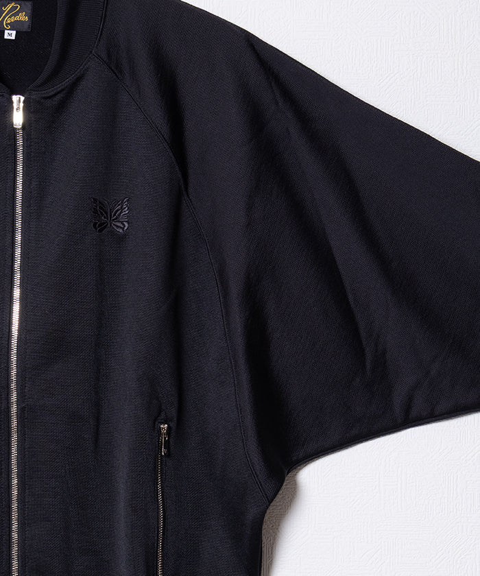 DOLMAN SLEEVE TRACK JACKET BRIGHT JERGEY - BLACK