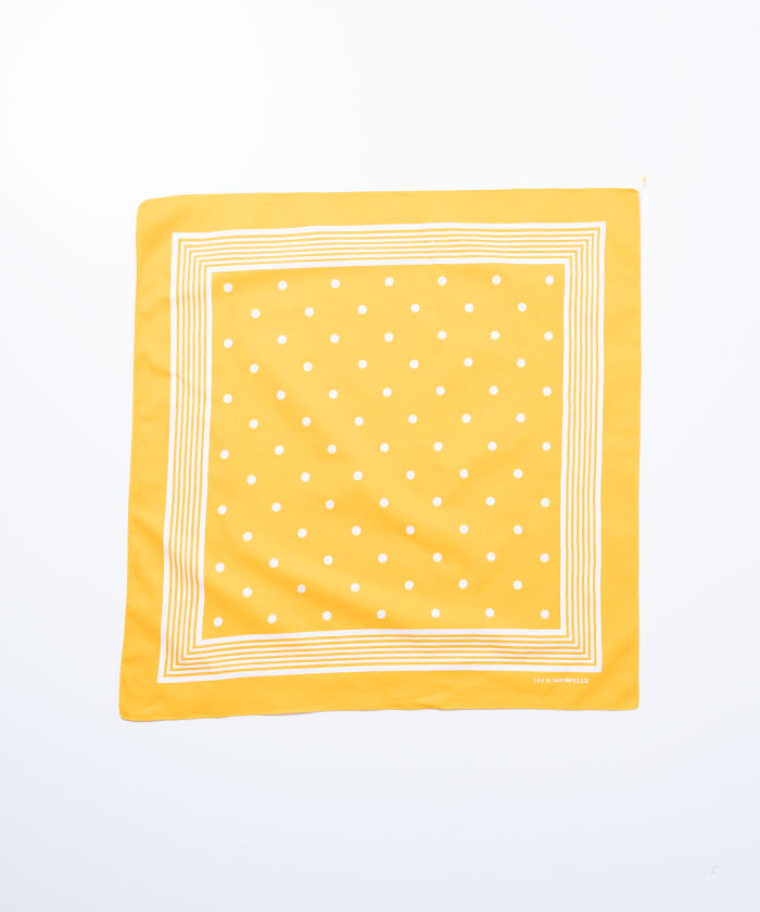 VINTAGE EURO BANDANA - YELLOW / ユーロ ヨーロッパ バンダナ ドット イエロー 黄色 通販 オンラインショップ