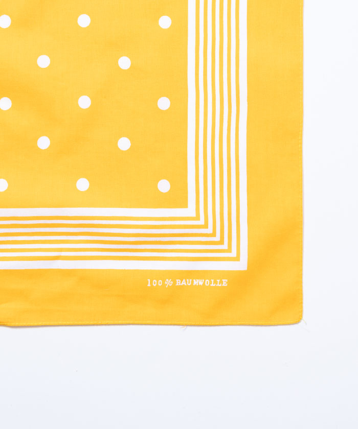 VINTAGE EURO BANDANA - YELLOW / ユーロ ヨーロッパ バンダナ ドット イエロー 黄色 通販 オンラインショップ