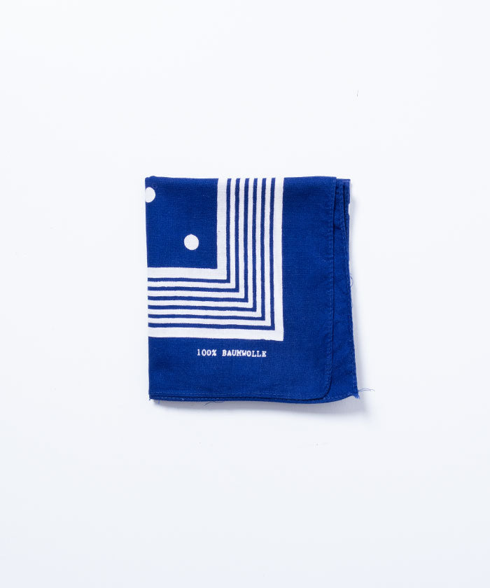 VINTAGE EURO BANDANA - NAVY / ユーロ ヨーロッパ バンダナ ドット ネイビー  紺 通販 オンラインショップ