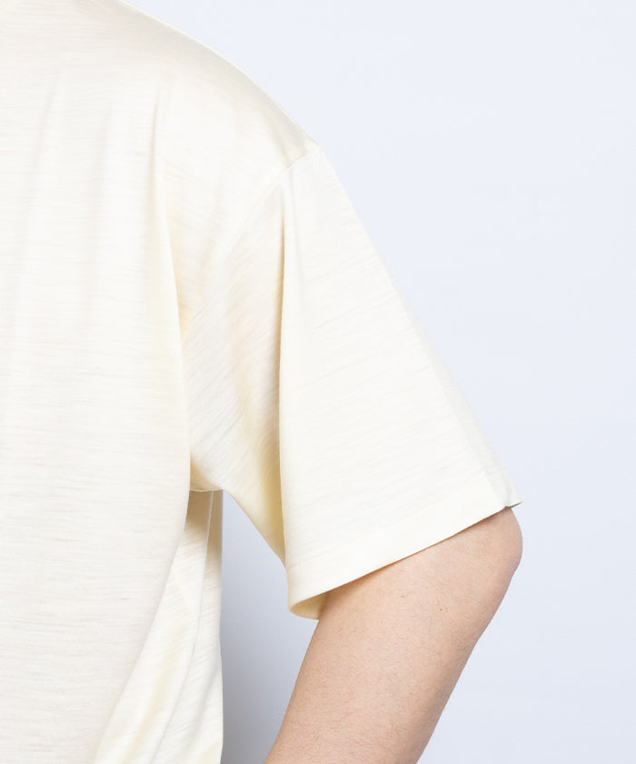 【INTÉRIM】EXTRA FINE MERINO WOOL JERSEY S/S TEE - WHITE / インテリム エクストラ ファイン メリノウール ジャージー 半袖 Tシャツ 白 ナチュラル 2025SS 2025春夏 正規取扱店 神奈川 鎌倉 オンラインショップ 通販
