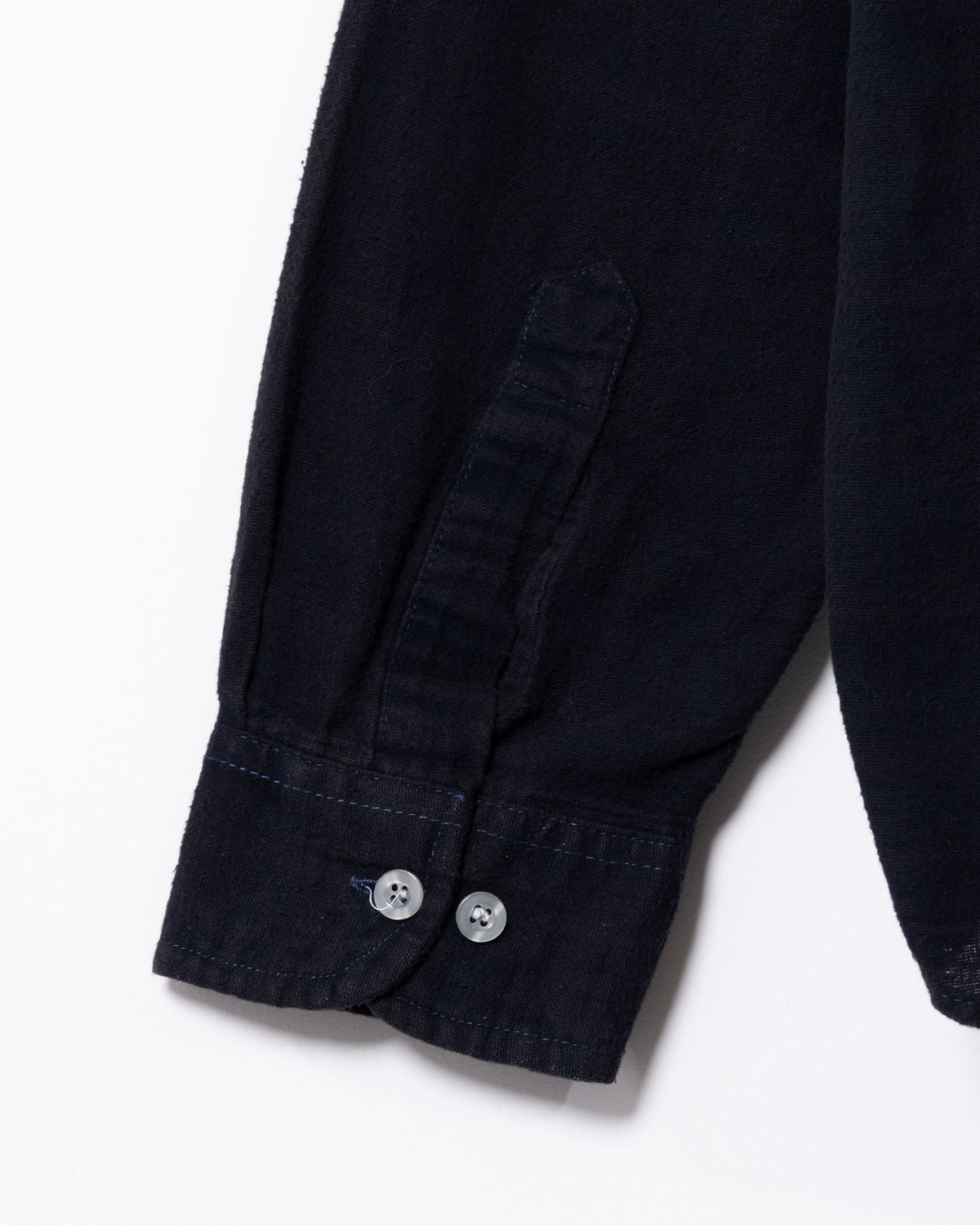 FLANNEL SHIRT -> 7 CUTS WIDE SHIRT OVER DYE - BLACK - 1
