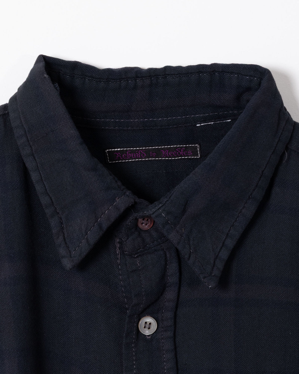FLANNEL SHIRT -> 7 CUTS WIDE SHIRT OVER DYE - BLACK - 2